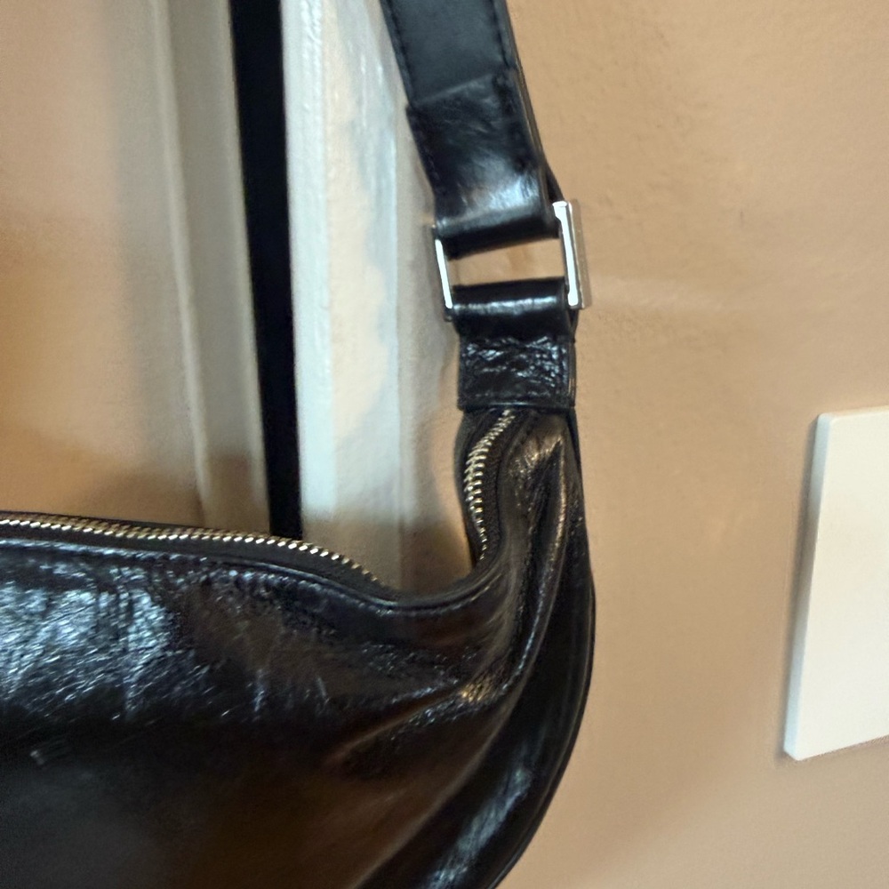 All Saints Black Leather Crossbody Bag - Picture 7 of 10